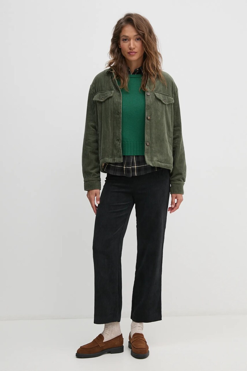 Сорочка з домішкою вовни United Colors of Benetton колір сірий relaxed класичний комір 5RGLDQ09U