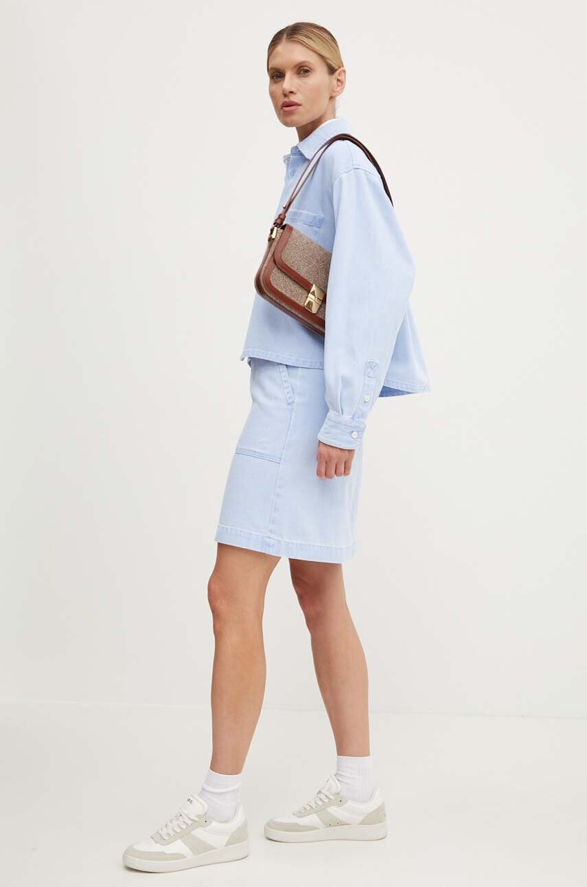 Джинсова сорочка A.P.C. surchemise samantha brodee жіноча relaxed класичний комір COGZS.F02895