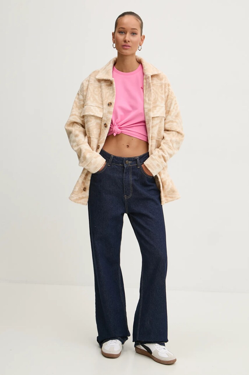 Куртка-сорочка Billabong Happy Camper Shacket колір бежевий перехідна ABJFT00417