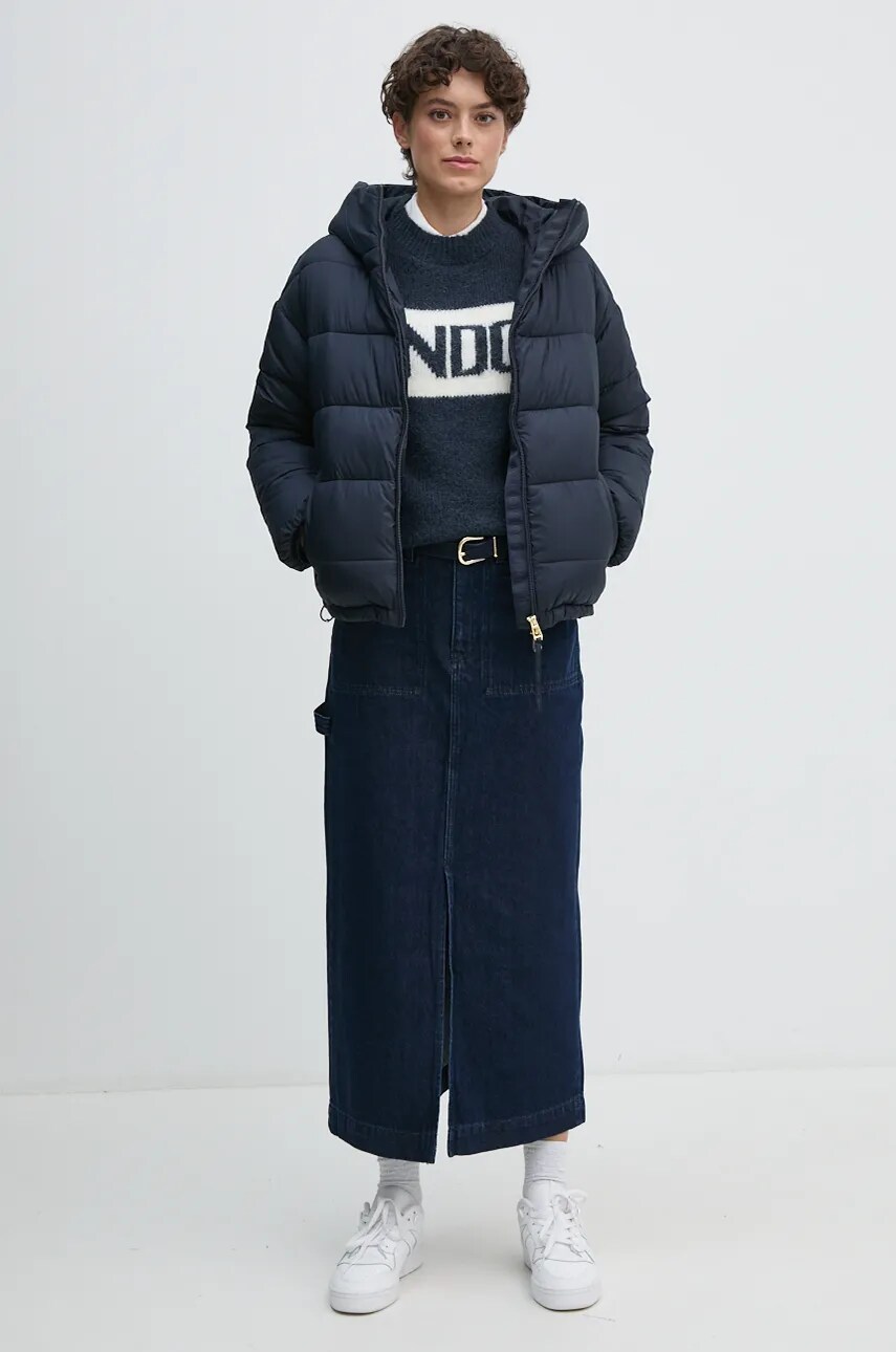 Сорочка Tommy Hilfiger жіноча колір бежевий relaxed класичний комір WW0WW43575