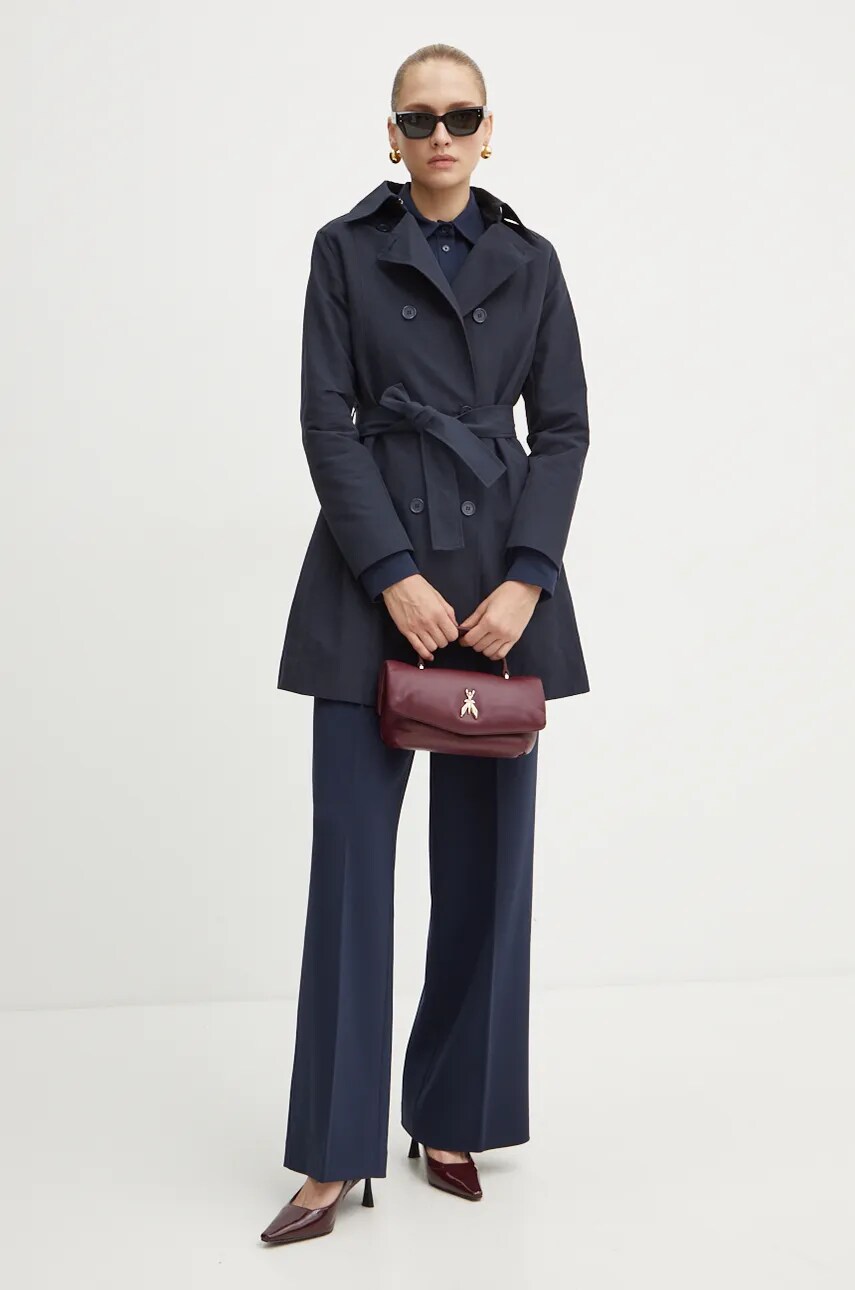 Сорочка MICHAEL Michael Kors жіноча колір синій regular класичний комір MF4400CENX