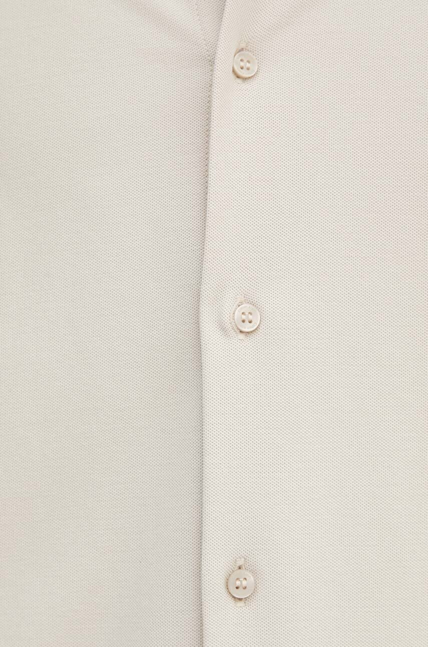 Бавовняна сорочка Calvin Klein чоловіча колір бежевий regular комір button-down K10K113311