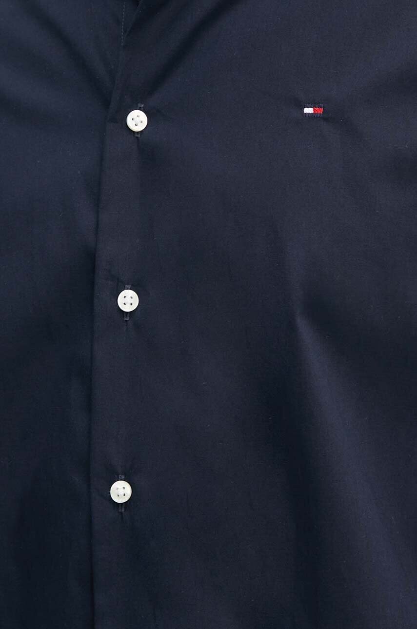 Бавовняна сорочка Tommy Hilfiger чоловіча колір синій regular класичний комір MW0MW35810