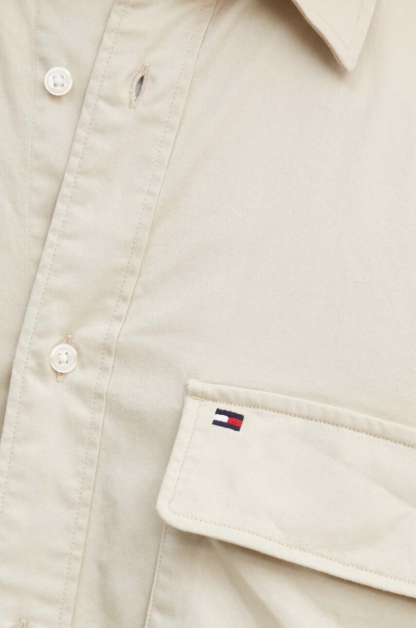 Сорочка Tommy Hilfiger чоловіча колір бежевий regular класичний комір MW0MW35817