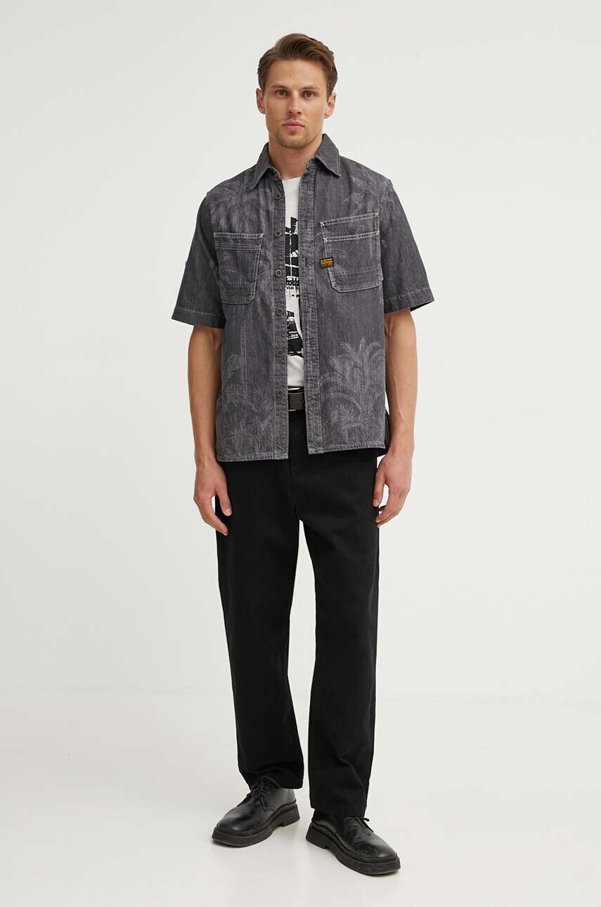 Сорочка G-Star Raw чоловіча колір сірий regular D24602-D540