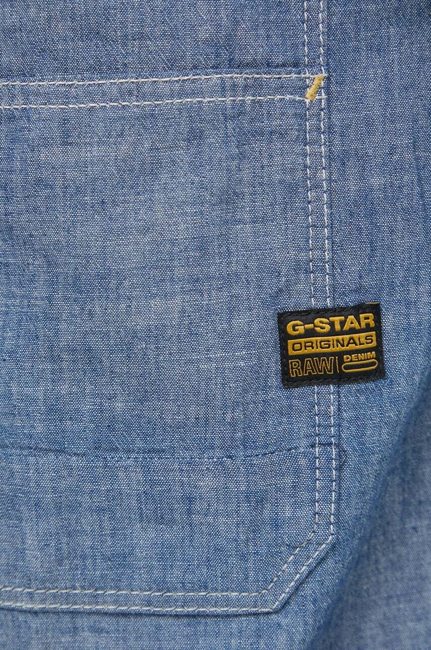 Бавовняна сорочка G-Star Raw чоловіча relaxed класичний комір D24603-D558