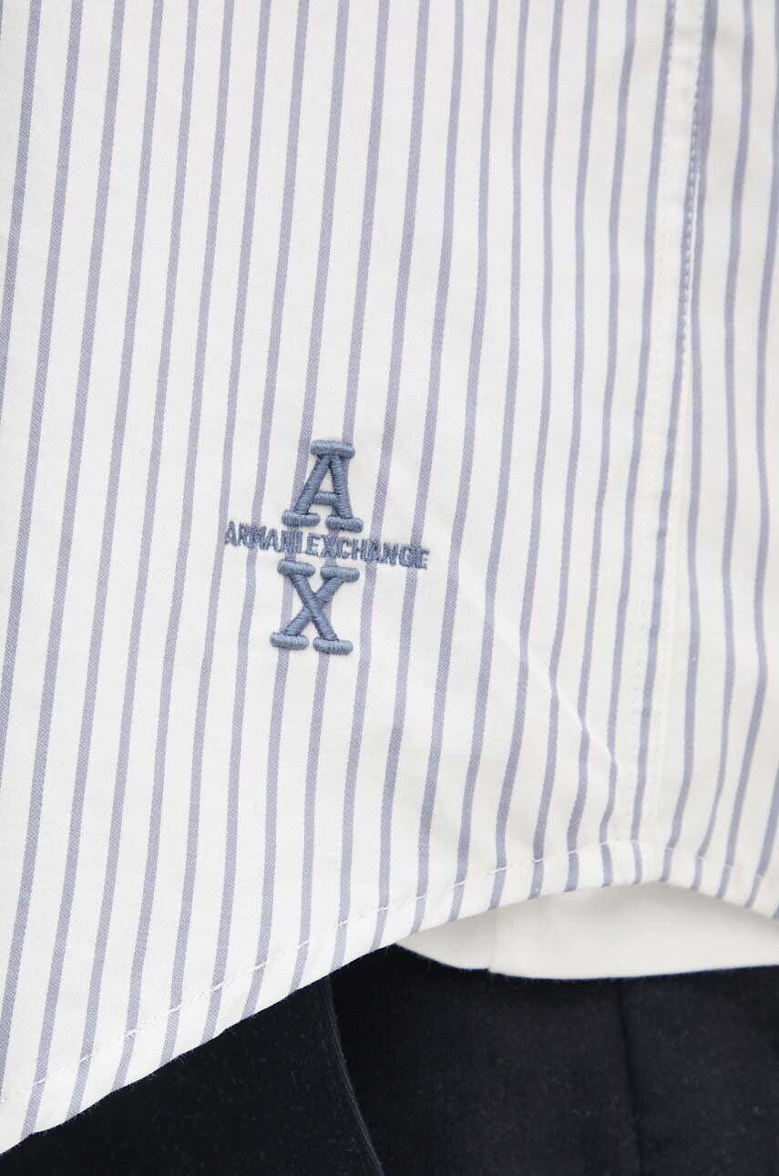 Бавовняна сорочка Armani Exchange чоловіча колір білий regular класичний комір 6DZCL5 ZN5FZ