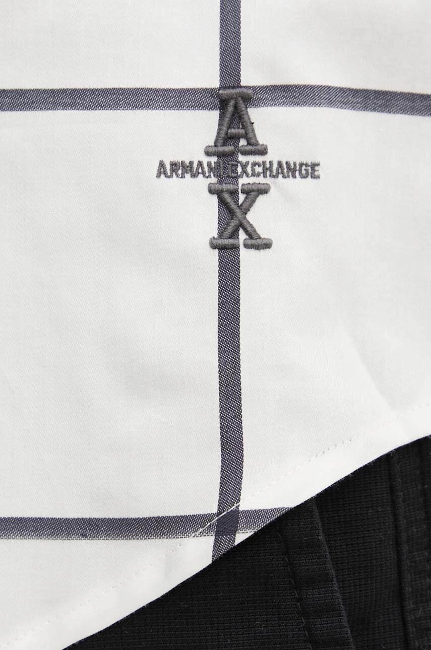 Бавовняна сорочка Armani Exchange чоловіча колір білий regular класичний комір 6DZCL5 ZN5FZ