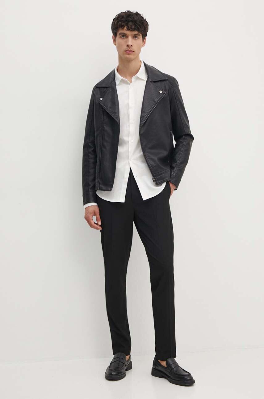Сорочка Armani Exchange чоловіча колір бежевий regular класичний комір 6DZCL6 ZN10Z