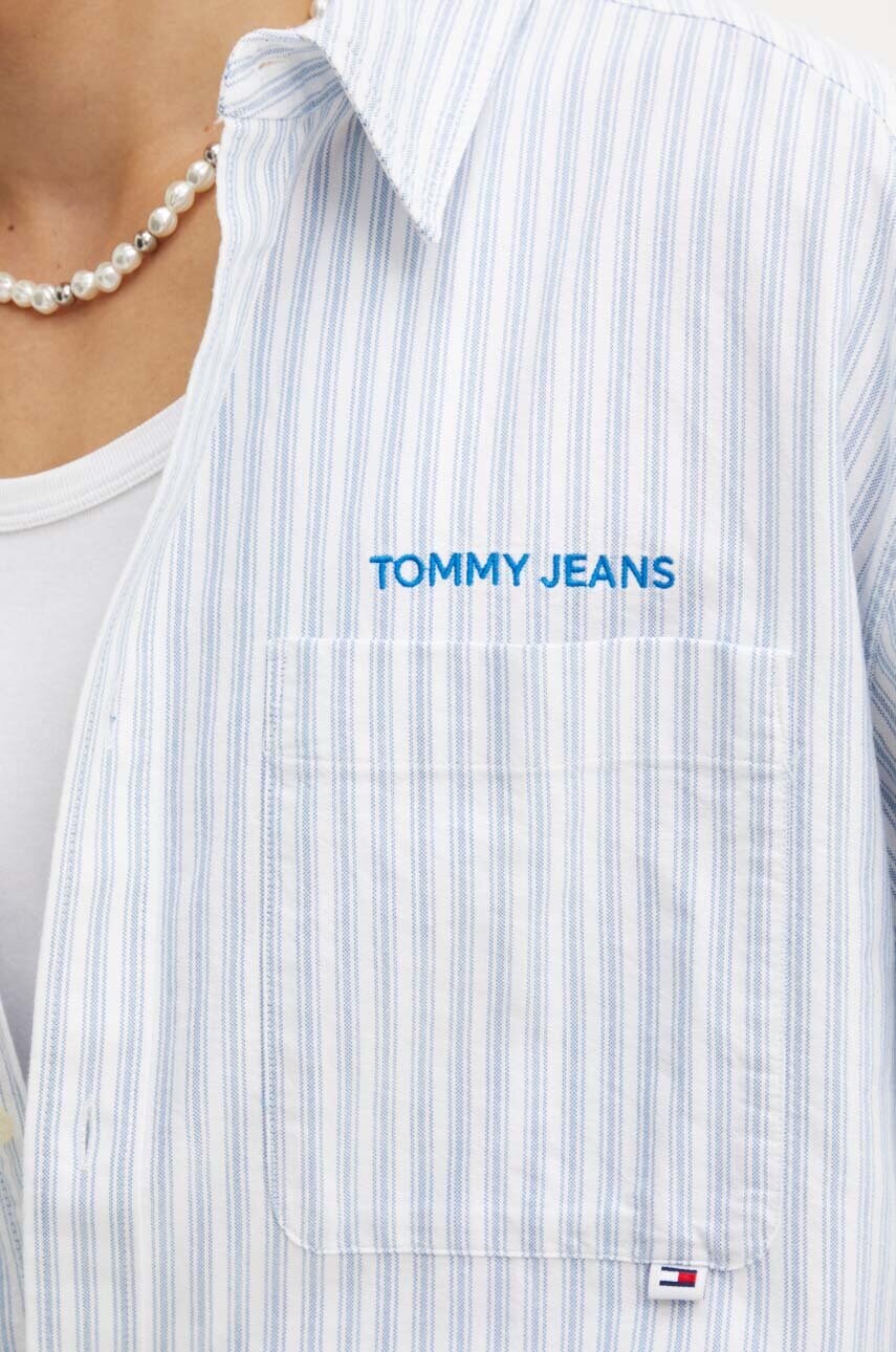 Бавовняна сорочка Tommy Jeans чоловіча relaxed класичний комір DM0DM19526