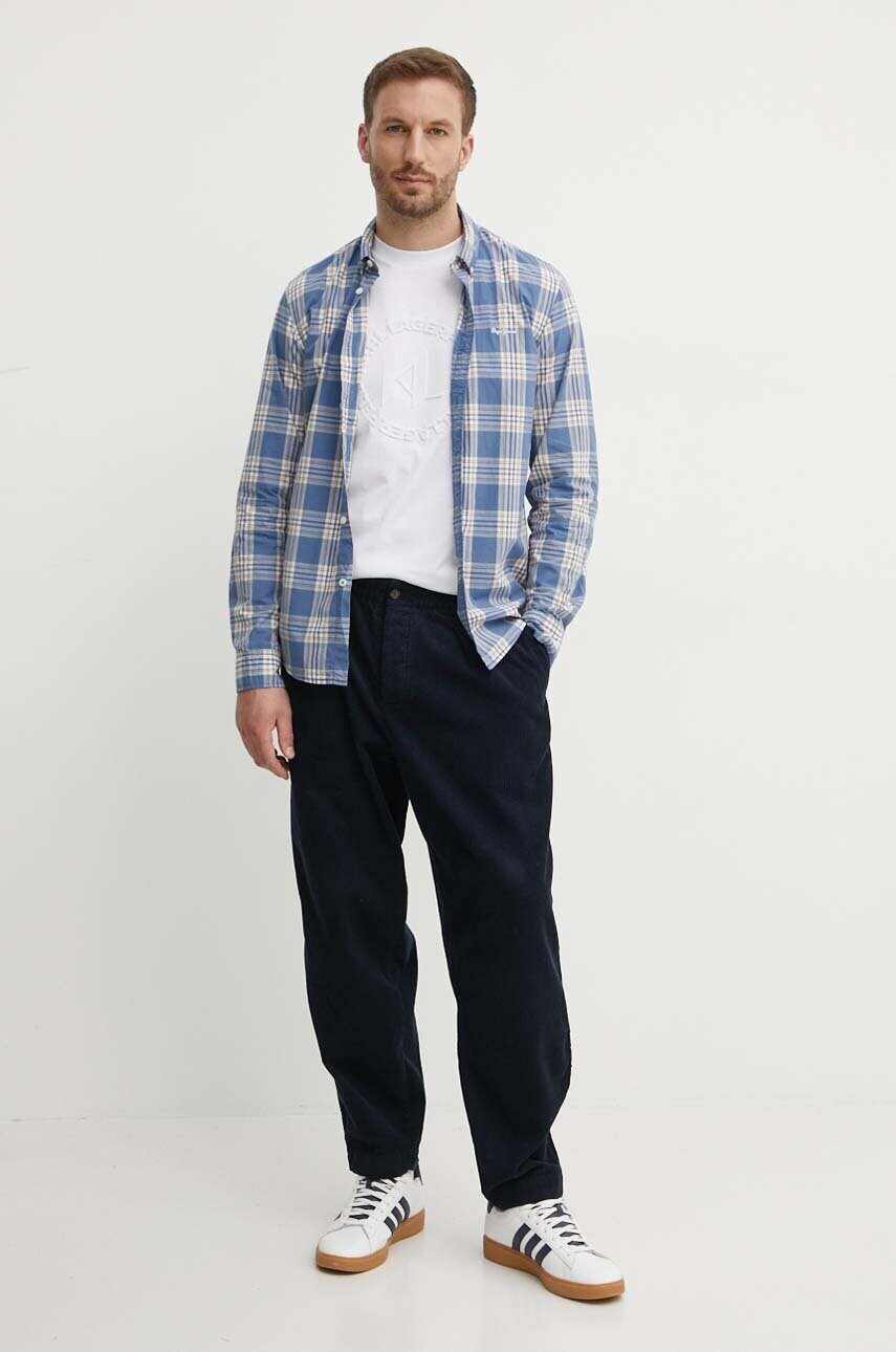 Бавовняна сорочка Pepe Jeans MARKLE чоловіча regular комір button-down PM308558