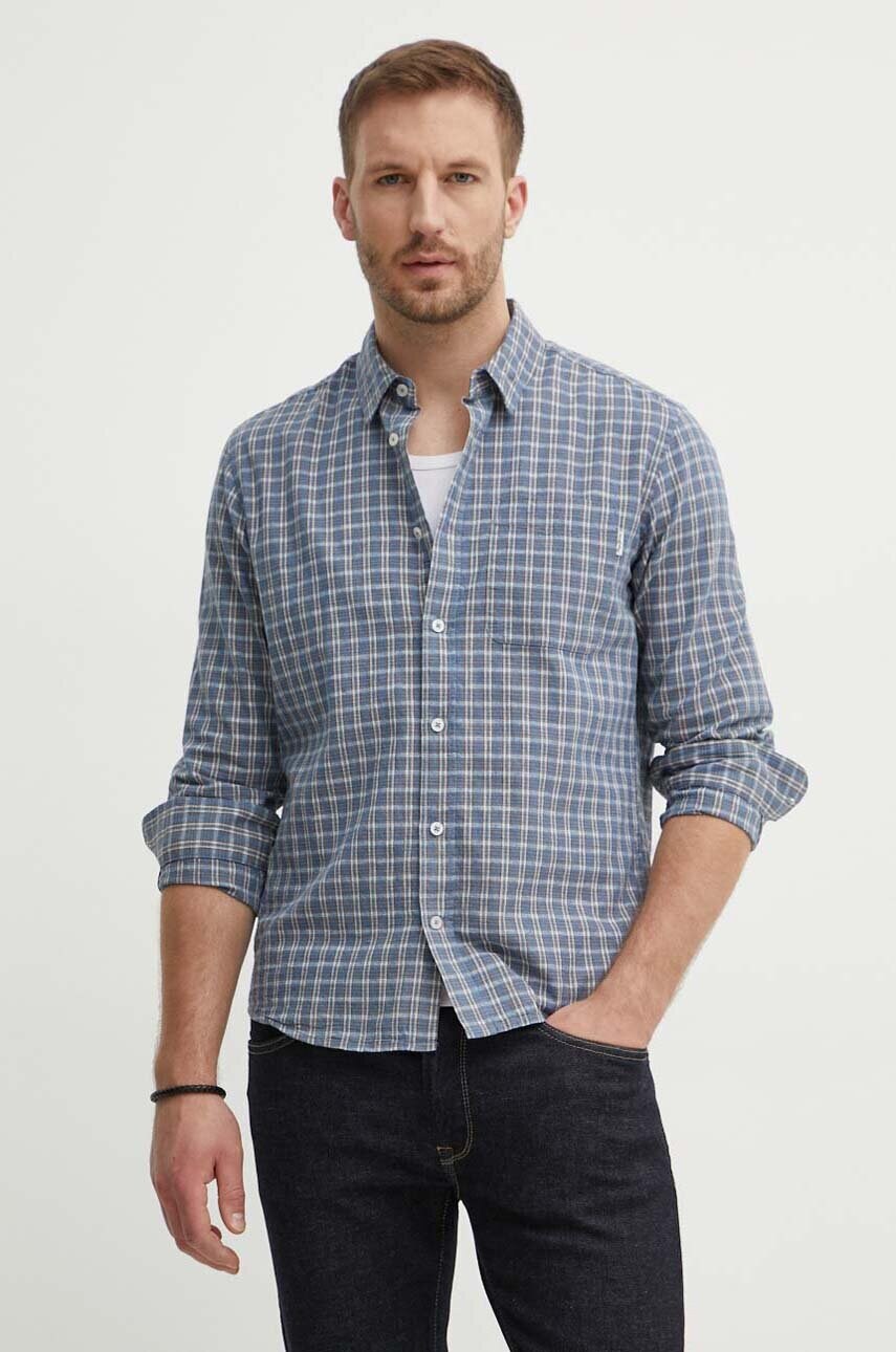 Сорочка з домішкою льону Pepe Jeans MIKEL regular класичний комір PM308564