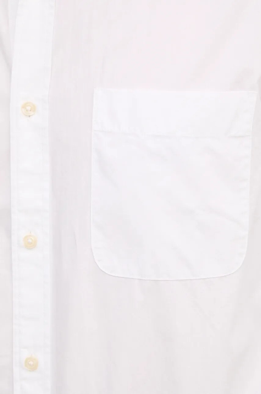 Бавовняна сорочка United Colors of Benetton чоловіча колір білий regular комір button-down 52MCUQ04B
