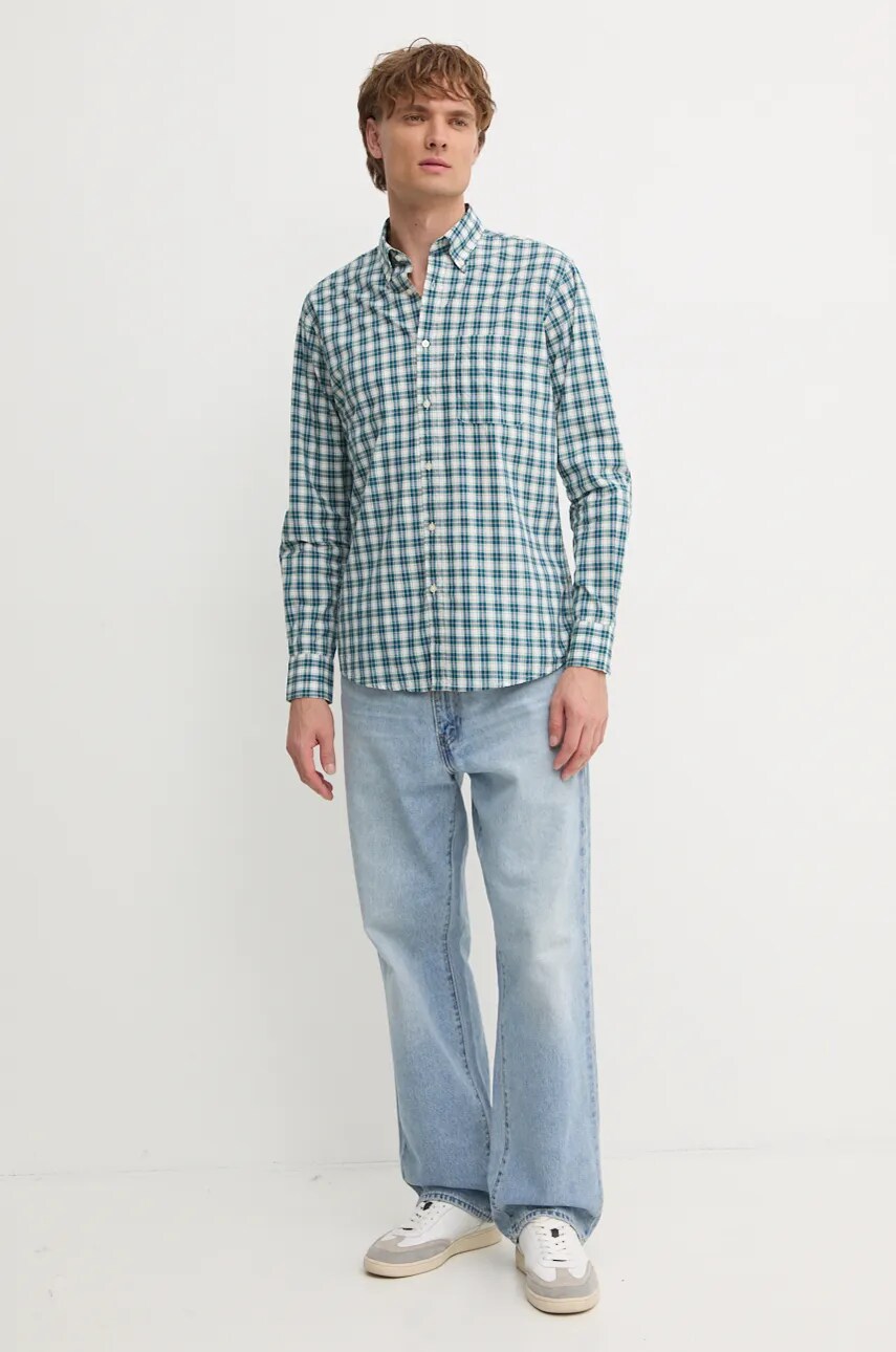 Бавовняна сорочка United Colors of Benetton чоловіча regular комір button-down 52MCUQ04B