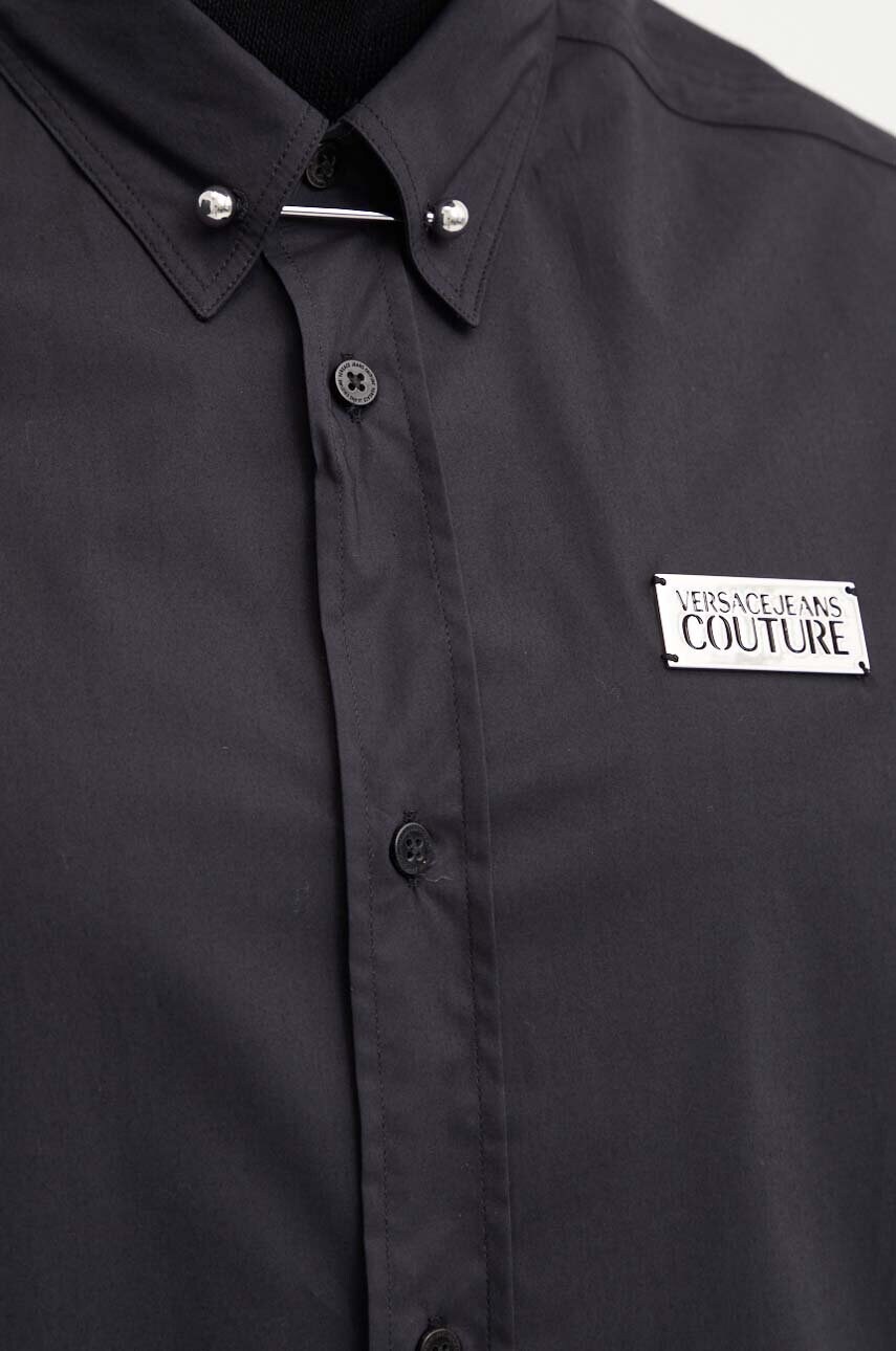 Бавовняна сорочка Versace Jeans Couture чоловіча колір чорний relaxed класичний комір 77GALY10 CN002