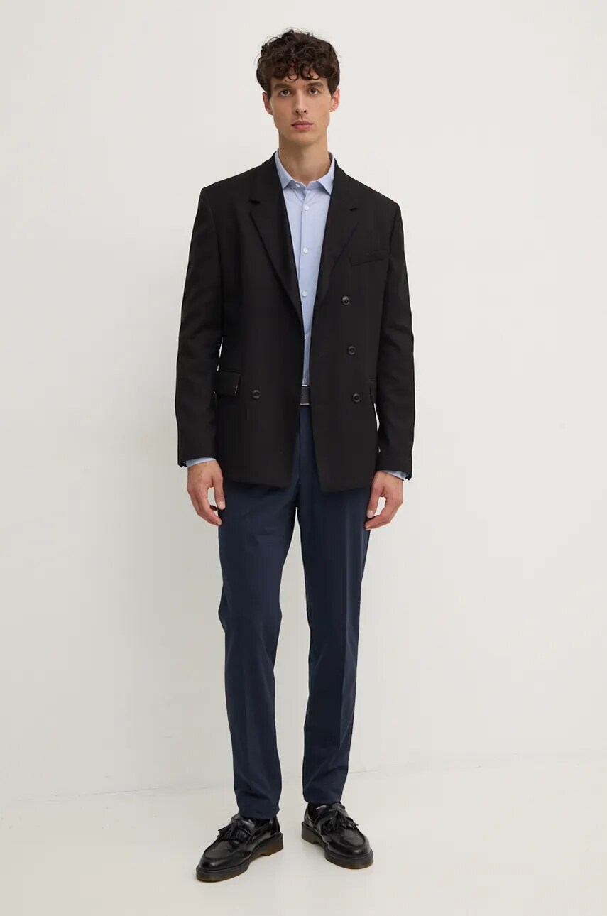 Бавовняна сорочка Armani Exchange чоловіча regular з італійським коміром 6DZC22 ZN5SZ