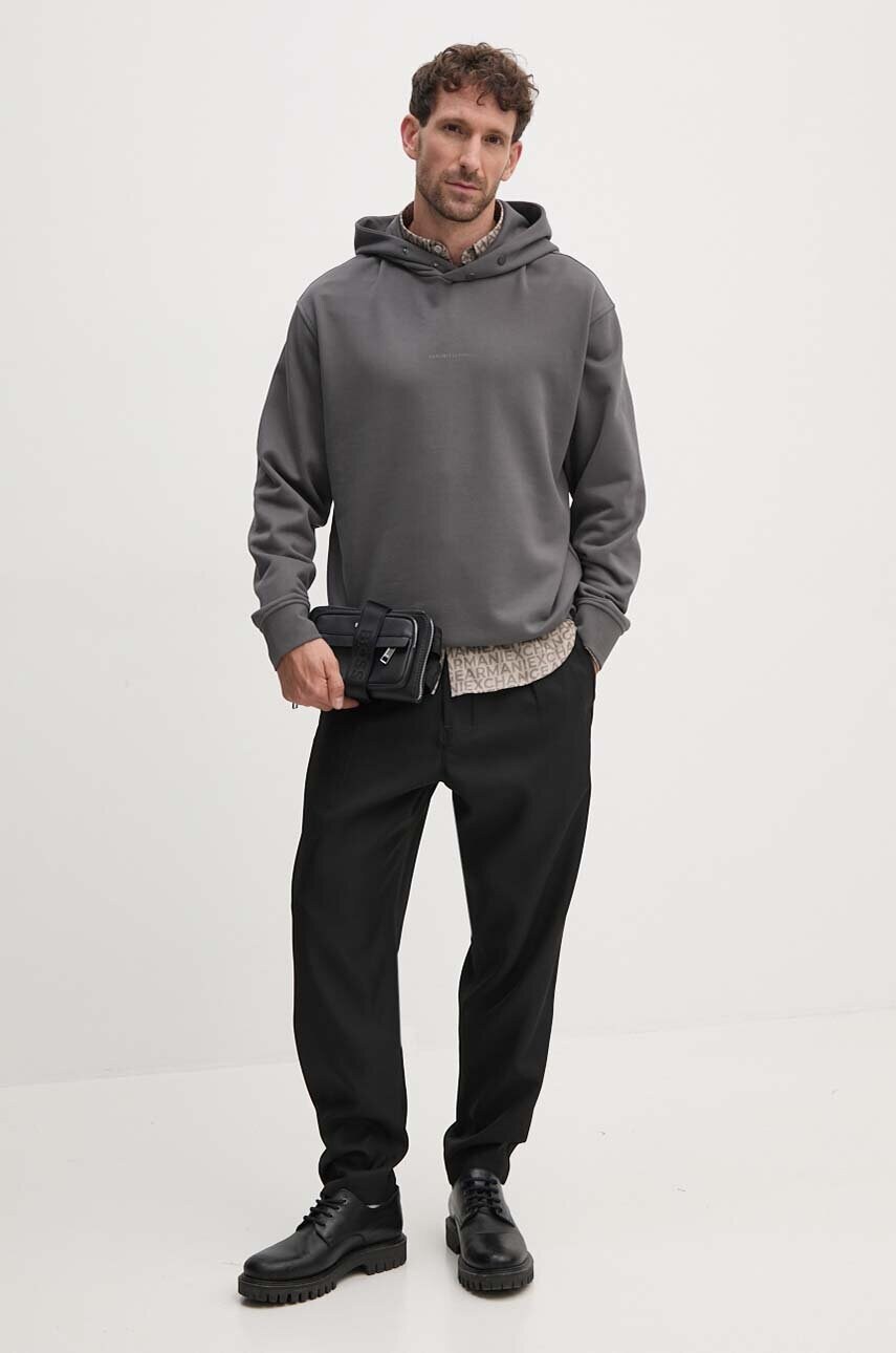 Бавовняна сорочка Armani Exchange чоловіча колір бежевий regular класичний комір 6DZC45 ZNZRZ