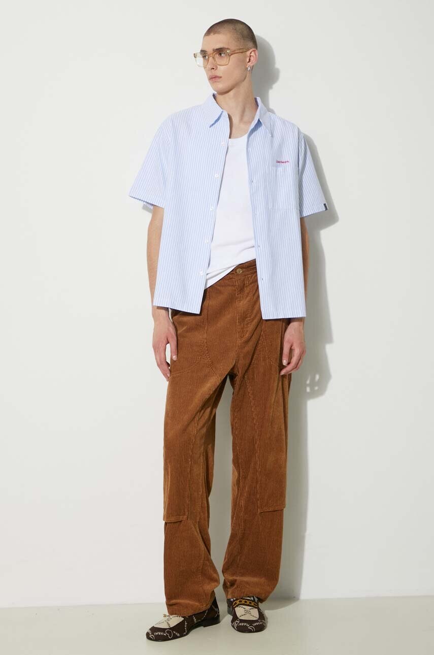 Бавовняна сорочка ICECREAM Diner Striped Shirt чоловіча regular класичний комір IC24220