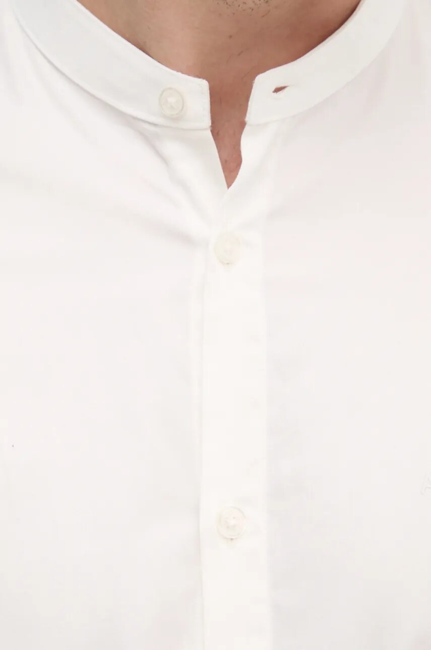 Сорочка Armani Exchange чоловіча колір білий regular зі стійкою XM000017 AF10192