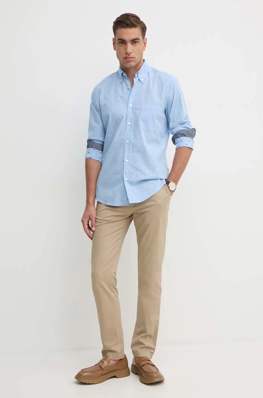 Бавовняна сорочка Boss Orange чоловіча regular комір button-down 50524706