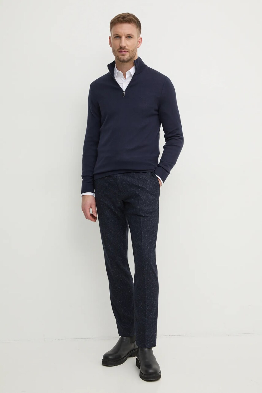 Сорочка Lacoste чоловіча колір білий slim класичний комір CH5253
