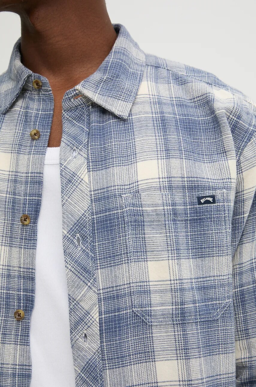 Бавовняна сорочка Billabong Coastline Flannel чоловіча regular класичний комір ABYWT00286