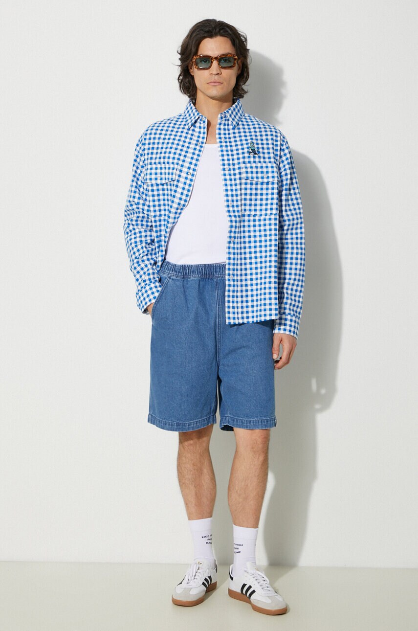 Бавовняна сорочка ICECREAM Longsleeve Printed Check Shirt чоловіча relaxed класичний комір IC24222