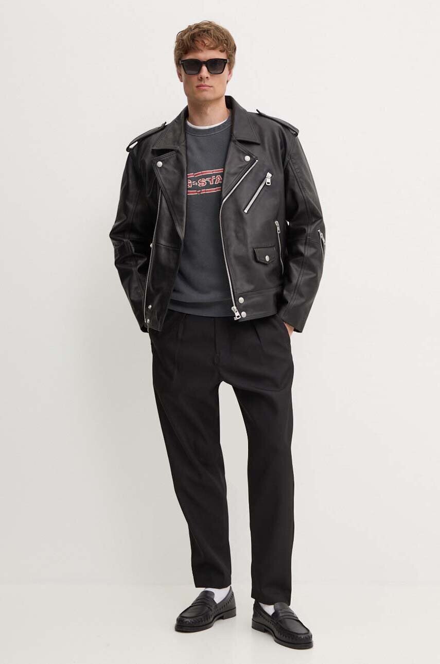 Бавовняна кофта G-Star Raw чоловіча колір сірий з принтом D25101-D688