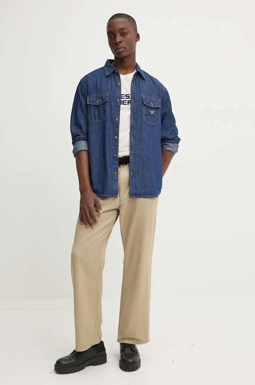 Джинсова сорочка Guess Jeans чоловіча regular класичний комір M4BH56 D5EI4