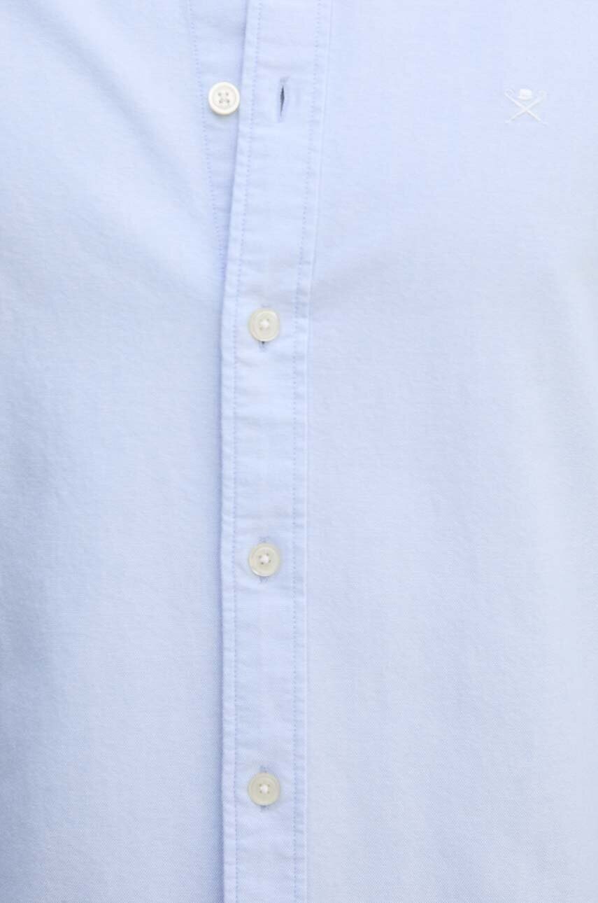 Бавовняна сорочка Hackett London чоловіча slim комір button-down HM309361