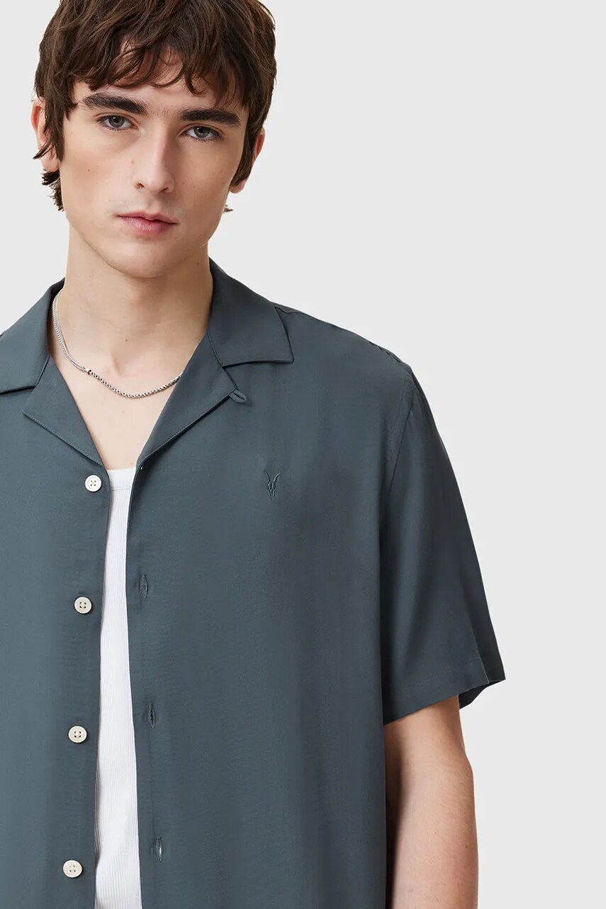 Сорочка AllSaints VENICE чоловіча relaxed класичний комір M159SB