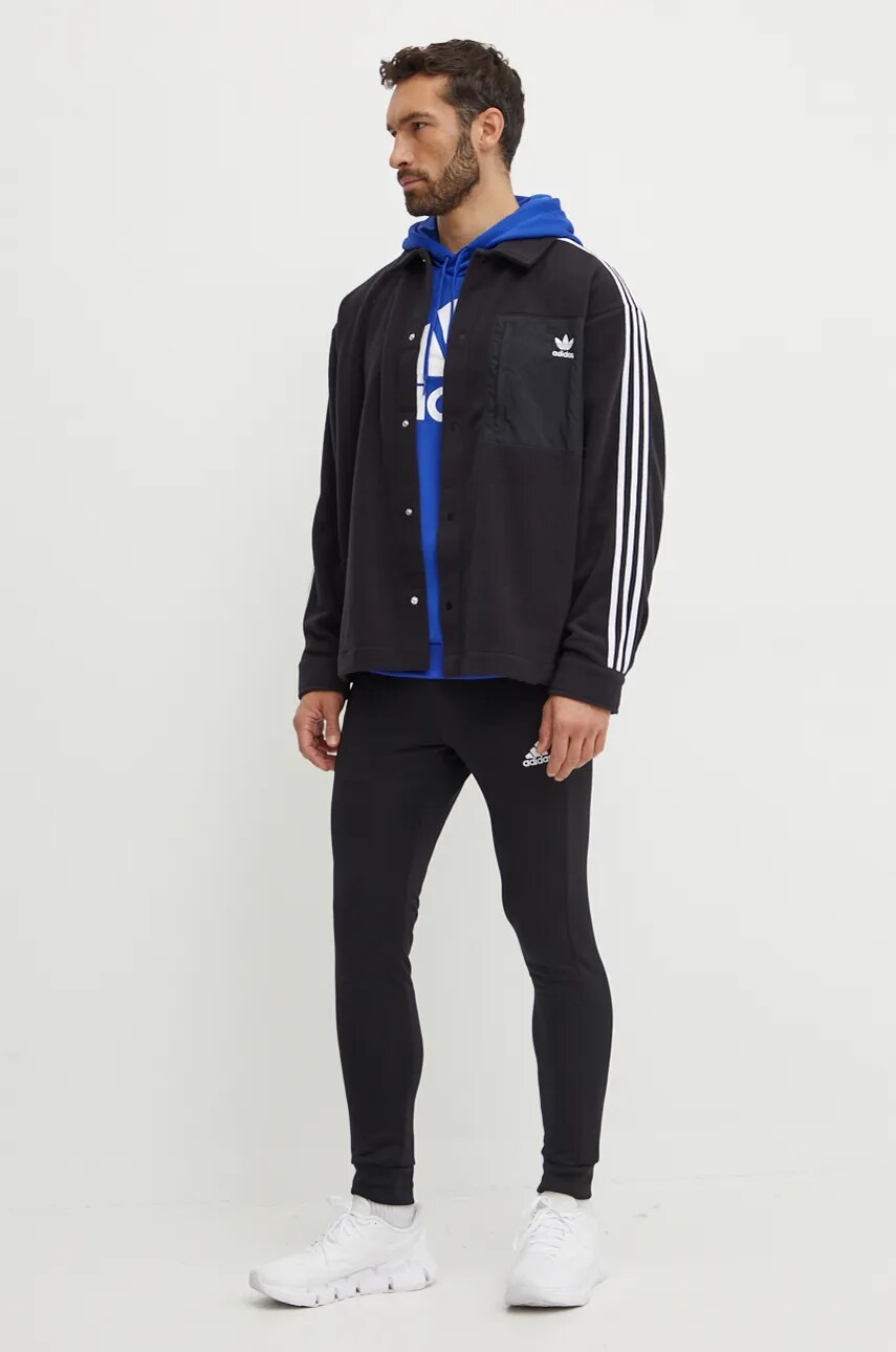 Сорочка adidas Originals чоловіча колір чорний relaxed IZ1834