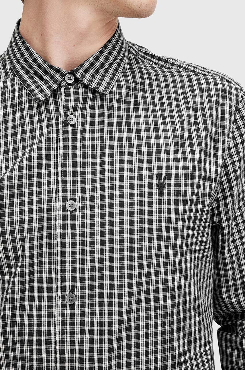 Бавовняна сорочка AllSaints NEO LS SHIRT чоловіча колір чорний relaxed класичний комір M044SB
