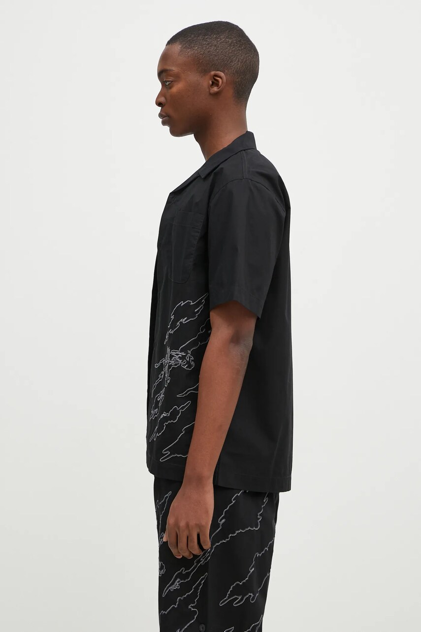 Бавовняна сорочка Maharishi Dpm: Sparse Bonsai Camo Shirt чоловіча колір чорний relaxed 5336.BLACK