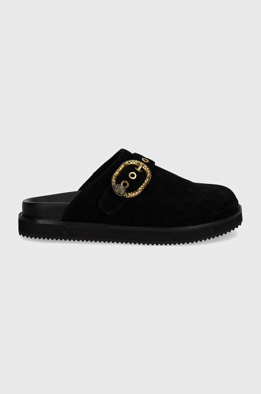 Замшеві шльопанці Kurt Geiger London Mayfair Casual Flat Mule жіночі колір чорний 1293100209