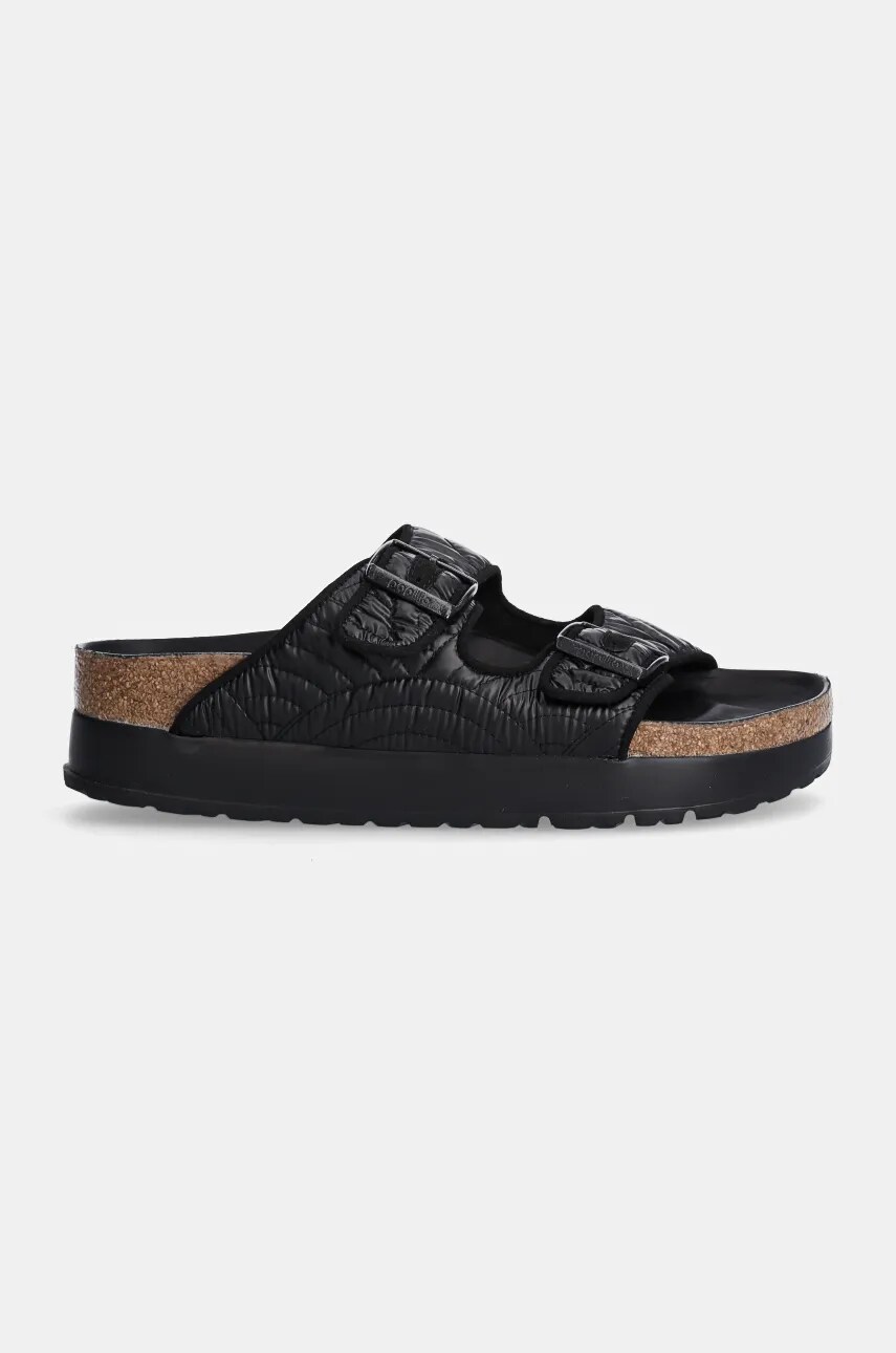 Шльопанці Birkenstock Arizona Platform Flex Birkenstock x Papillio жіночі колір чорний на платформі 1028422
