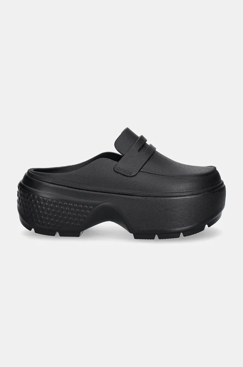 Шльопанці Crocs Stomp Loafer Clog жіночі колір чорний на платформі 209937