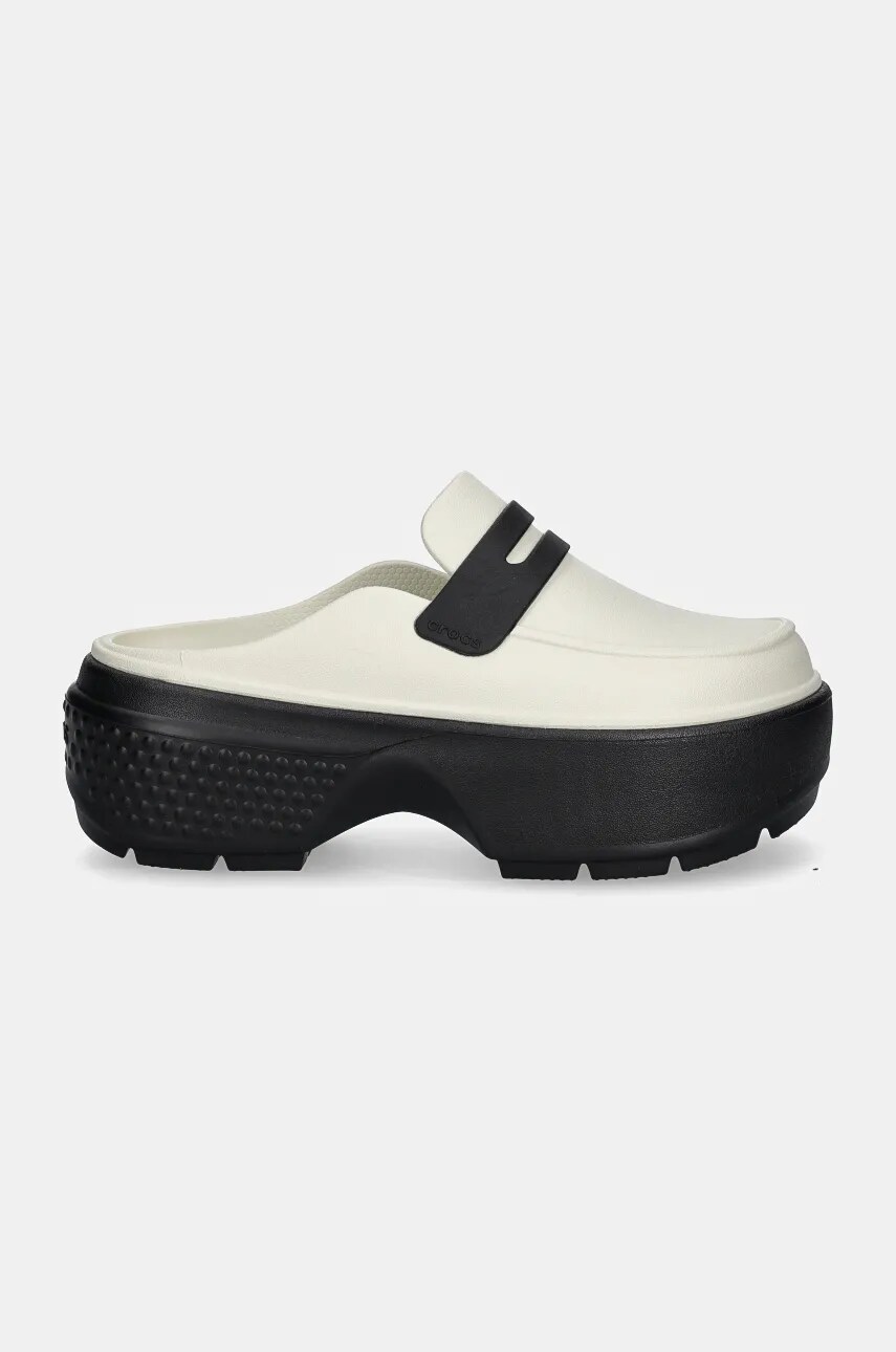 Шльопанці Crocs Stomp Loafer Clog жіночі колір бежевий на платформі 209937