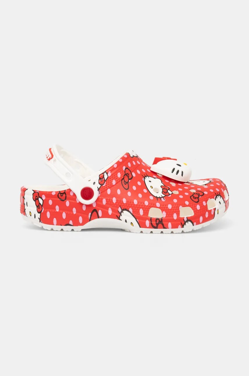 Шльопанці Crocs Classic Hello Kitty Red Clog жіночі колір червоний 210575
