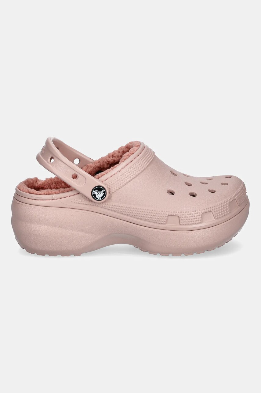 Тапочки Crocs Classic Platform Lined Clog W колір рожевий 207938