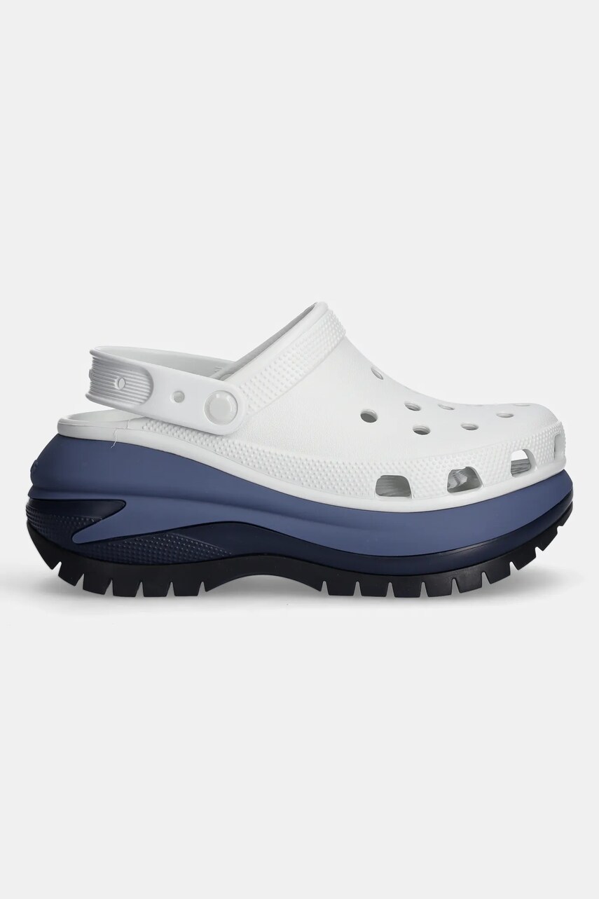 Шльопанці Crocs Mega Crush Matte Clog жіночі колір білий на платформі 210749