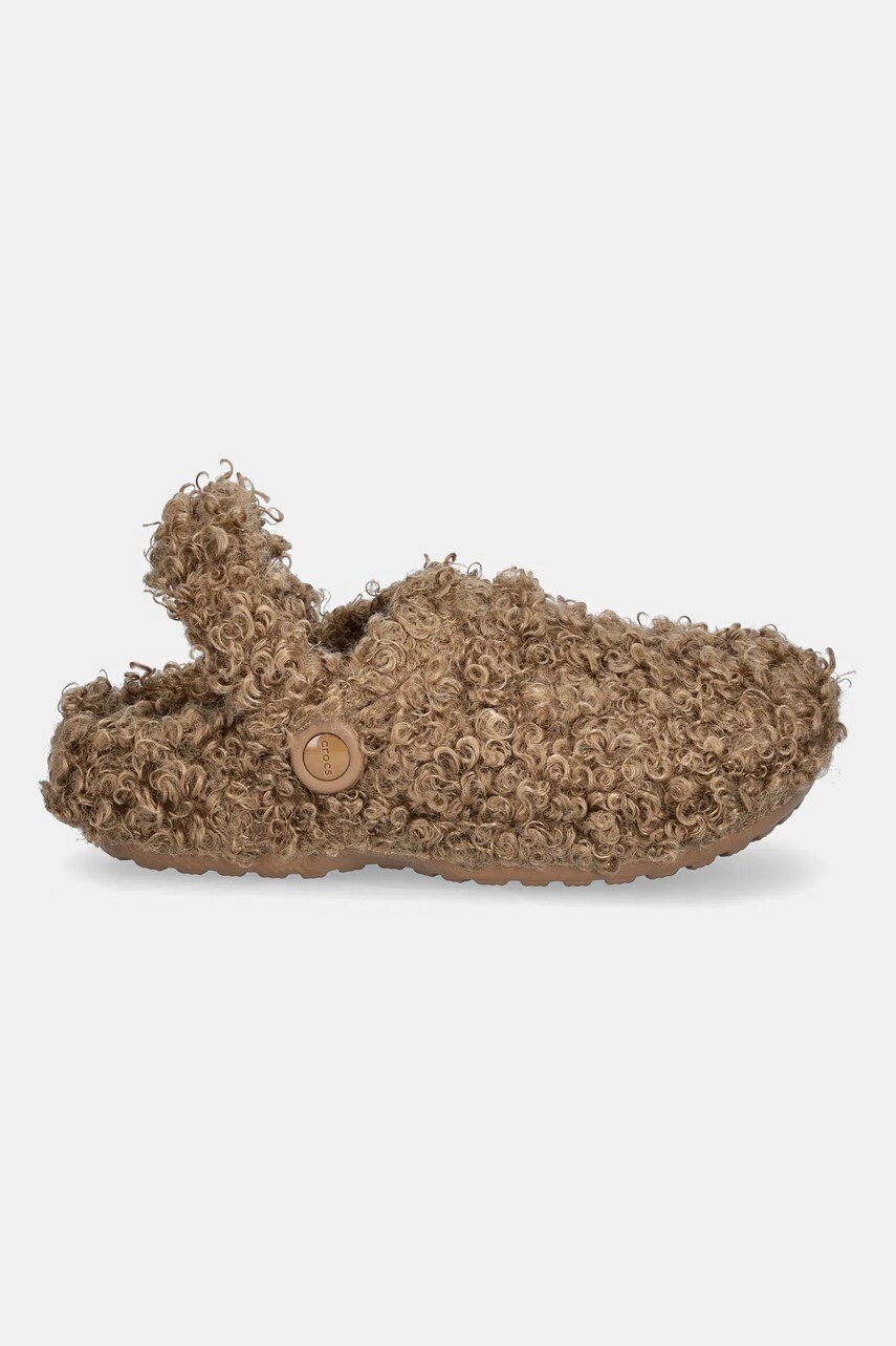 Тапочки Crocs Classic Doodle Fur Lined Clog колір бежевий 210849