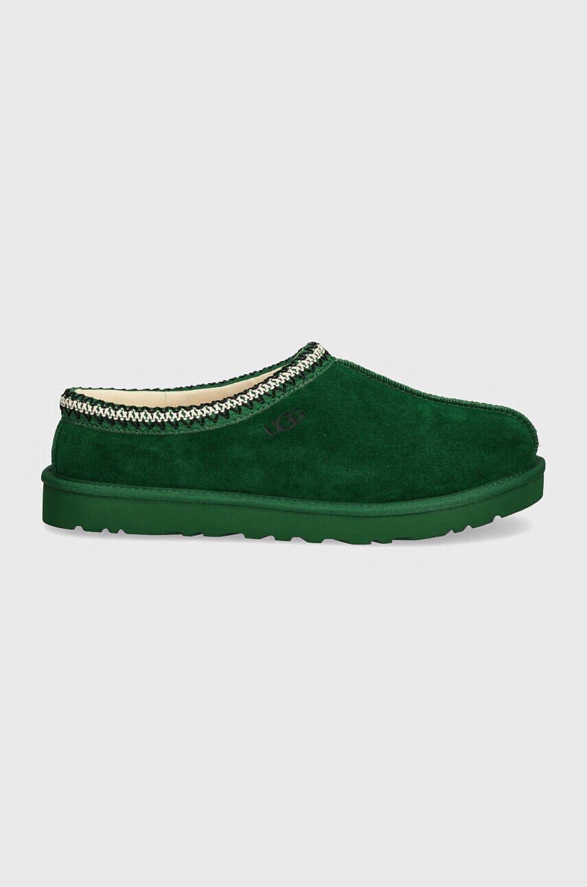 Замшеві тапочки UGG Tasman колір зелений 5950-MNS