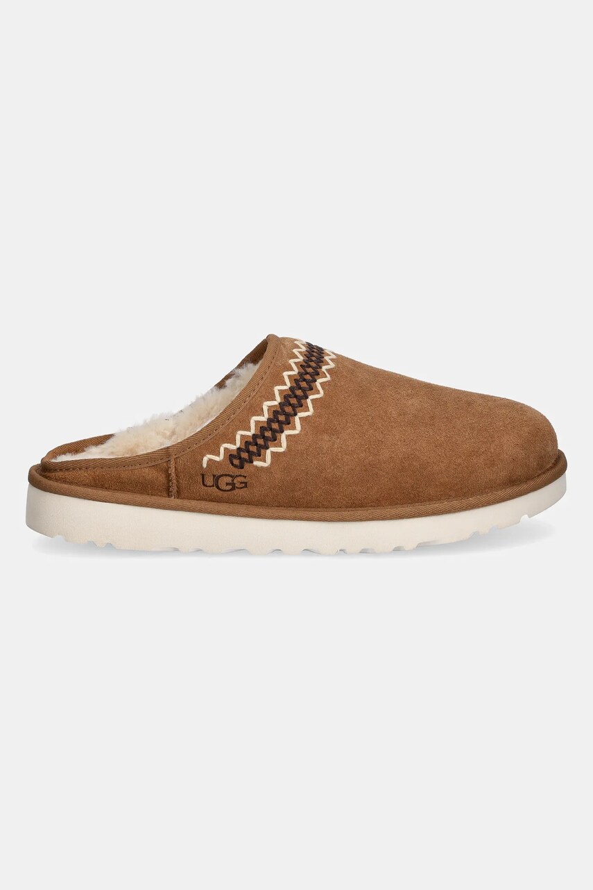 Замшеві тапочки UGG Classic Slip-On Atherson колір коричневий 1162330-CHE