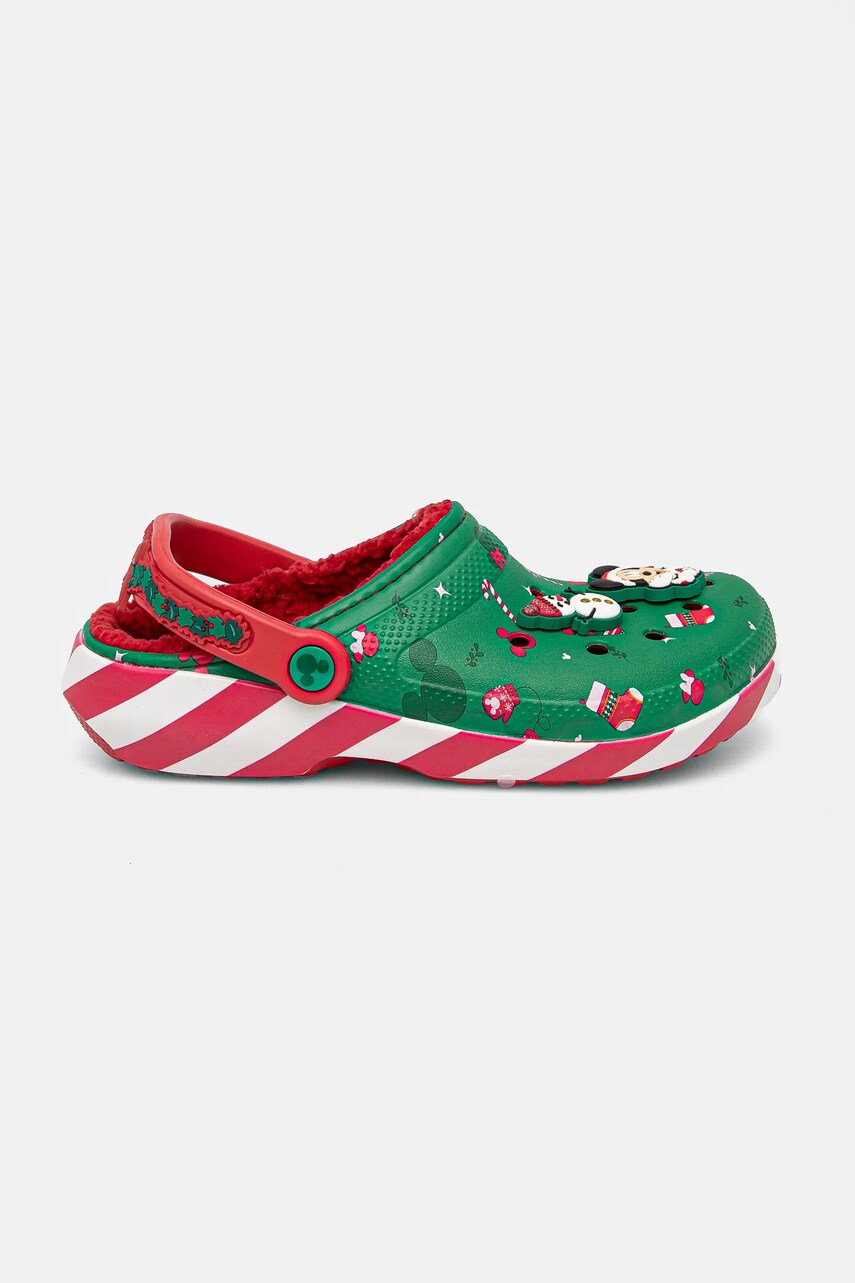 Тапочки Crocs Classic Mickey Xmas Lined Clog колір зелений 210813