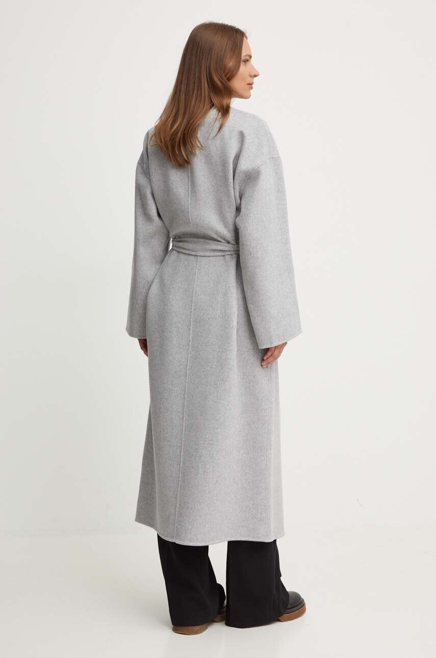 Вовняне пальто Calvin Klein колір сірий перехідне K20K207086