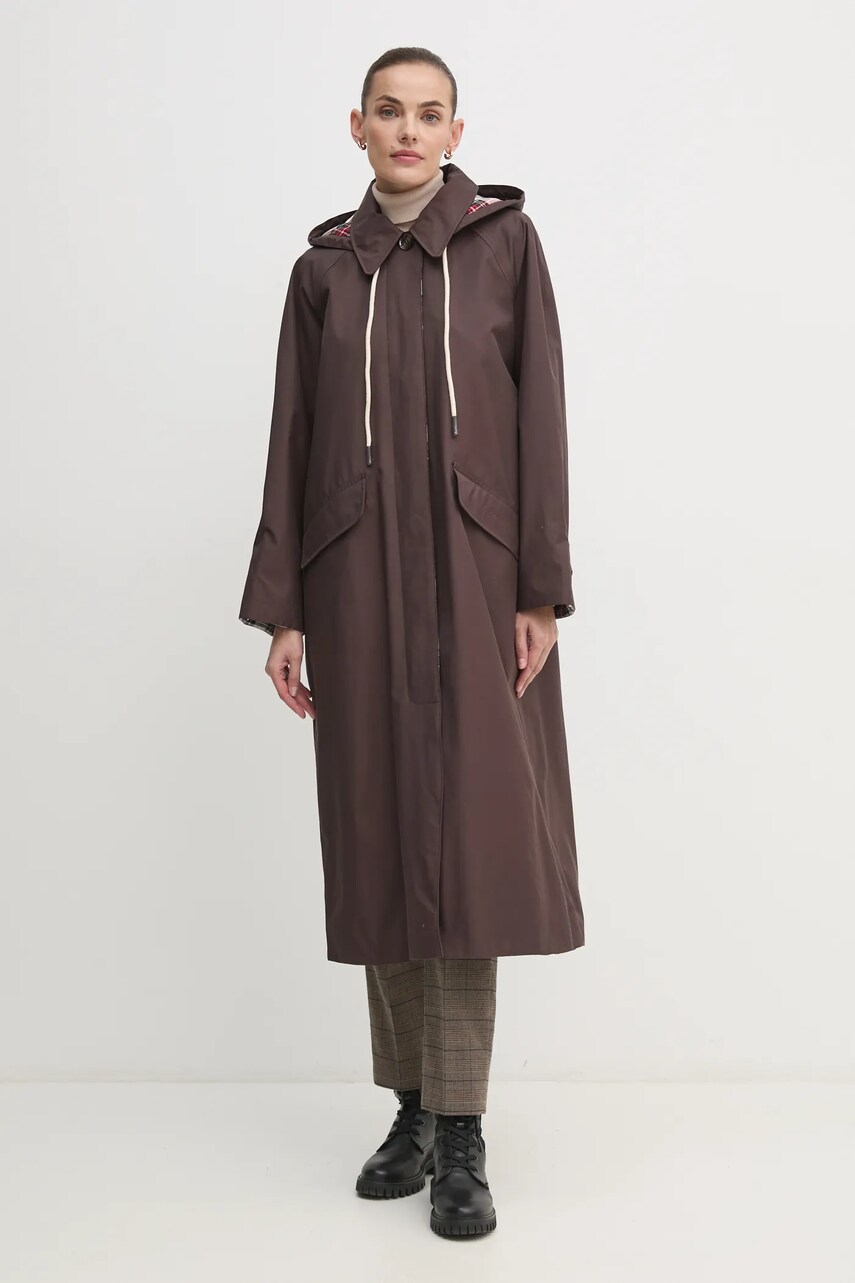 Пальто Barbour X Alexa Natalie Trench Coat жіноче колір коричневий перехідне LWB0907