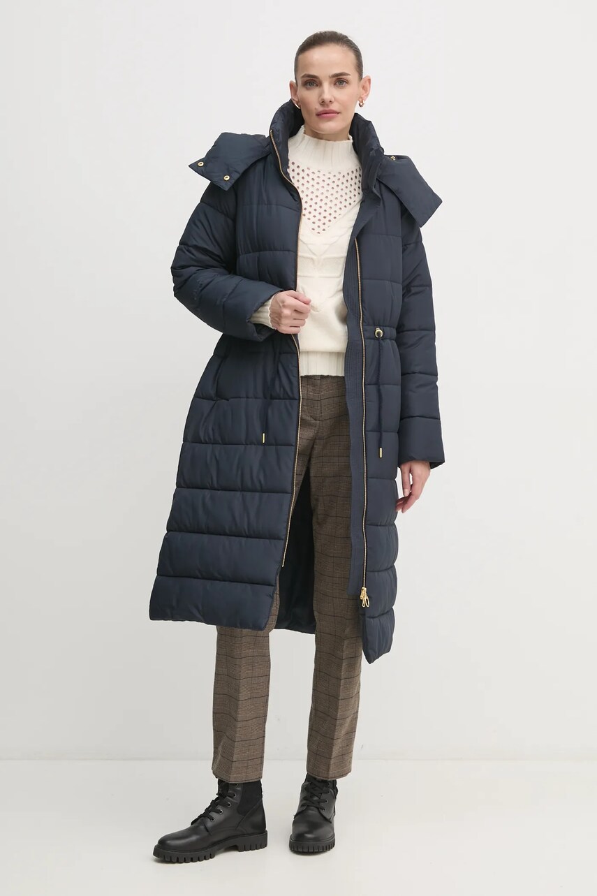 Куртка Barbour Mannue Puffer жіноча колір синій зимова LQU1782