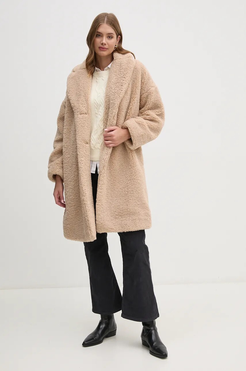 Пальто Barbour Ambani Casual Coat жіноче колір бежевий перехідне LCA0341