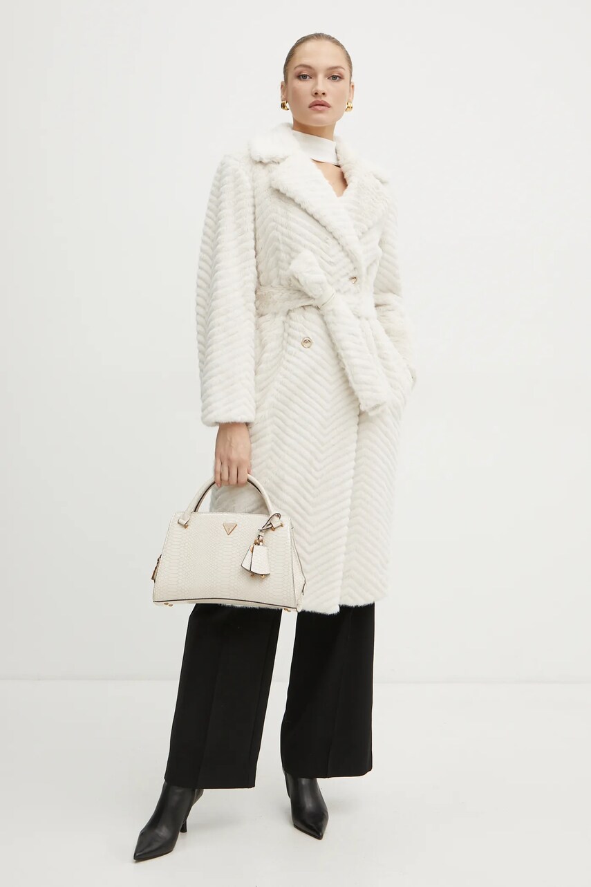 Пальто Marciano Guess CLAIRE жіноче колір бежевий перехідне двобортне 4BGL33 7206A